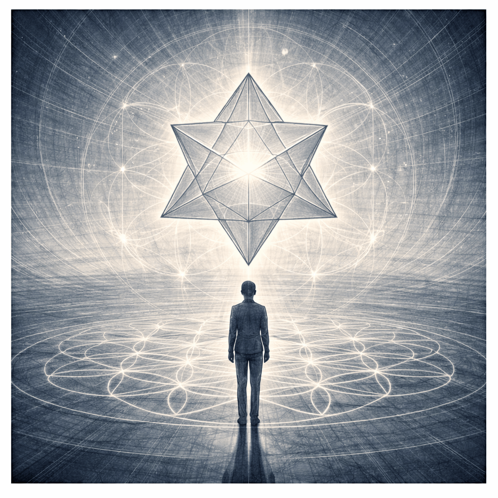 Merkaba Codex LUX Darstellung von Würde im Denken und Handeln als Ausdruck bewusster Ausrichtung im Codex LUX